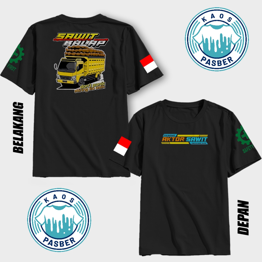T-Shirt Kaos Distro Mobil Truk Sawit Balap | Kaos Driver Muda | Baju pria Mobil Truk Terbaru 2023 | 