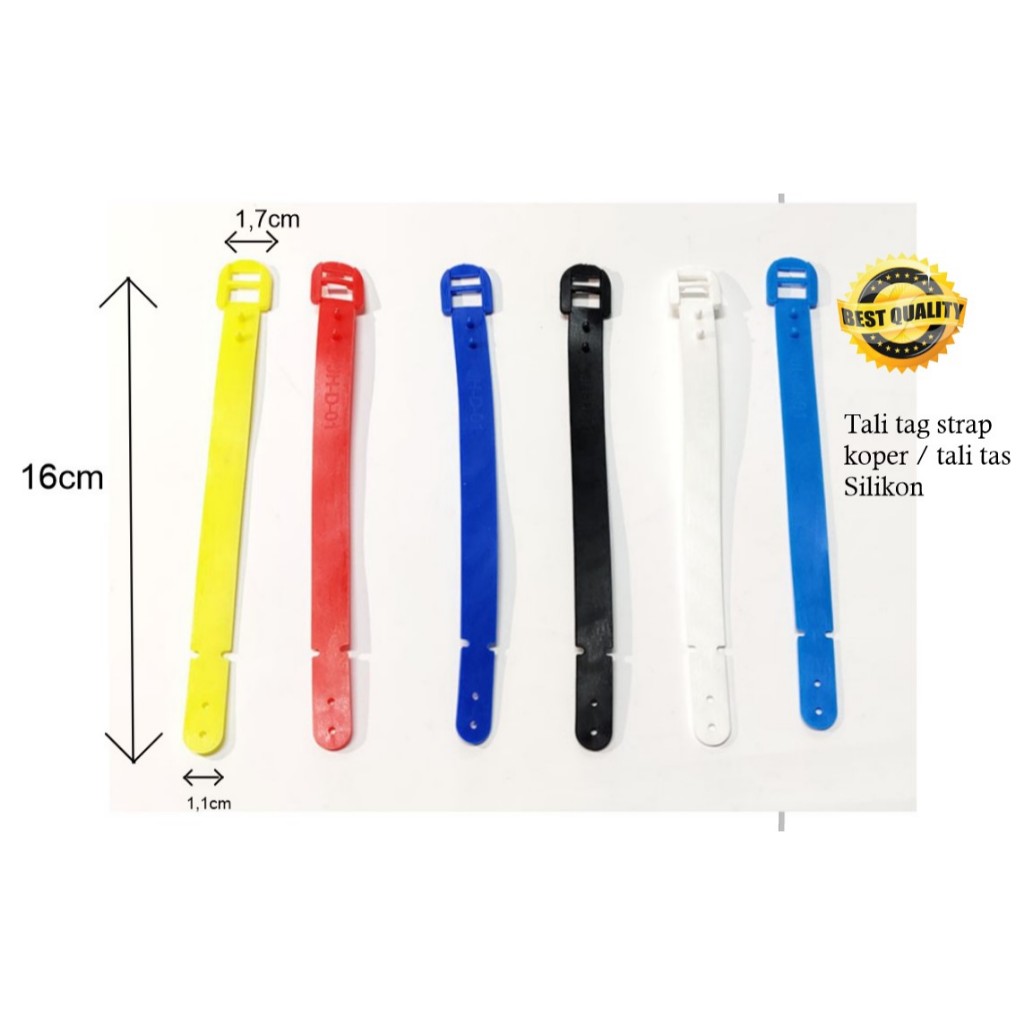Tali tag koper silikon luggage tag tali loop strap