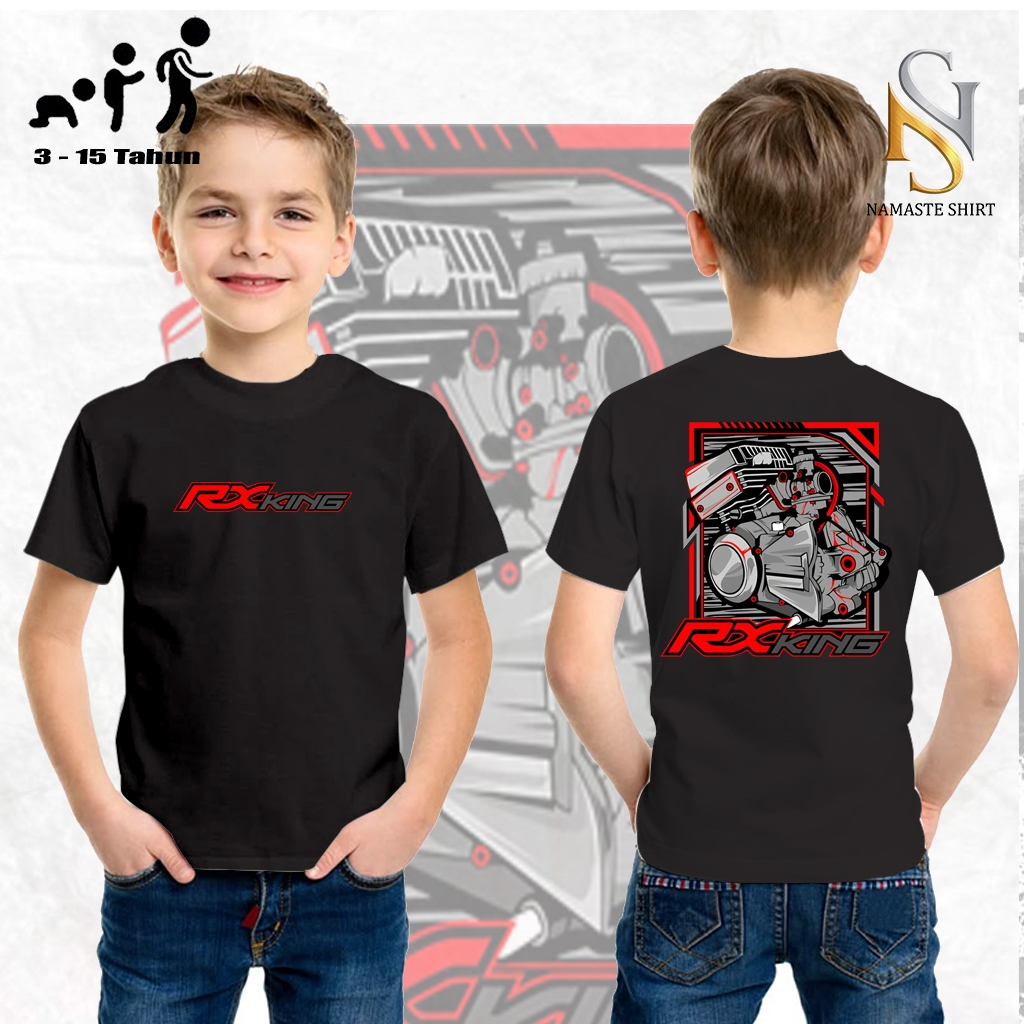 NAMASTESHIRT-KAOS ANAK Racing Mesin RX KING MESIN- Kaos T-shirt Pria dan Wanita Distro RX KING MESIN