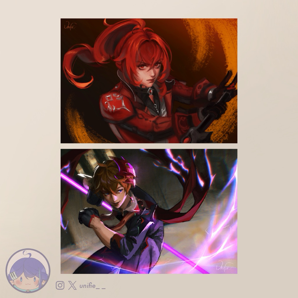 Genshin Impact - Diluc & Childe - Art Print