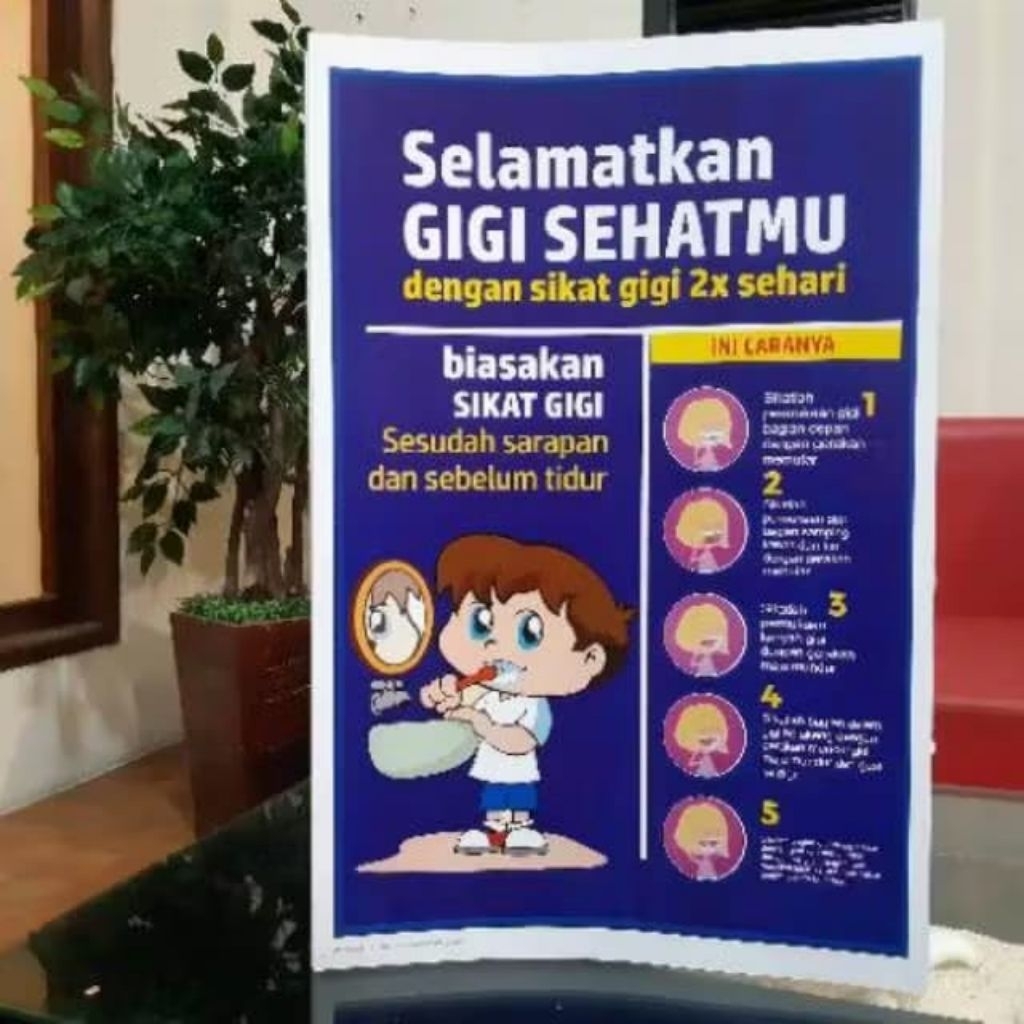 Poster Selamatkan Gigi Sehatmu, Poster Kesehatan Gigi, Poster Kesehatan Gigi dan Mulut LAMINATING