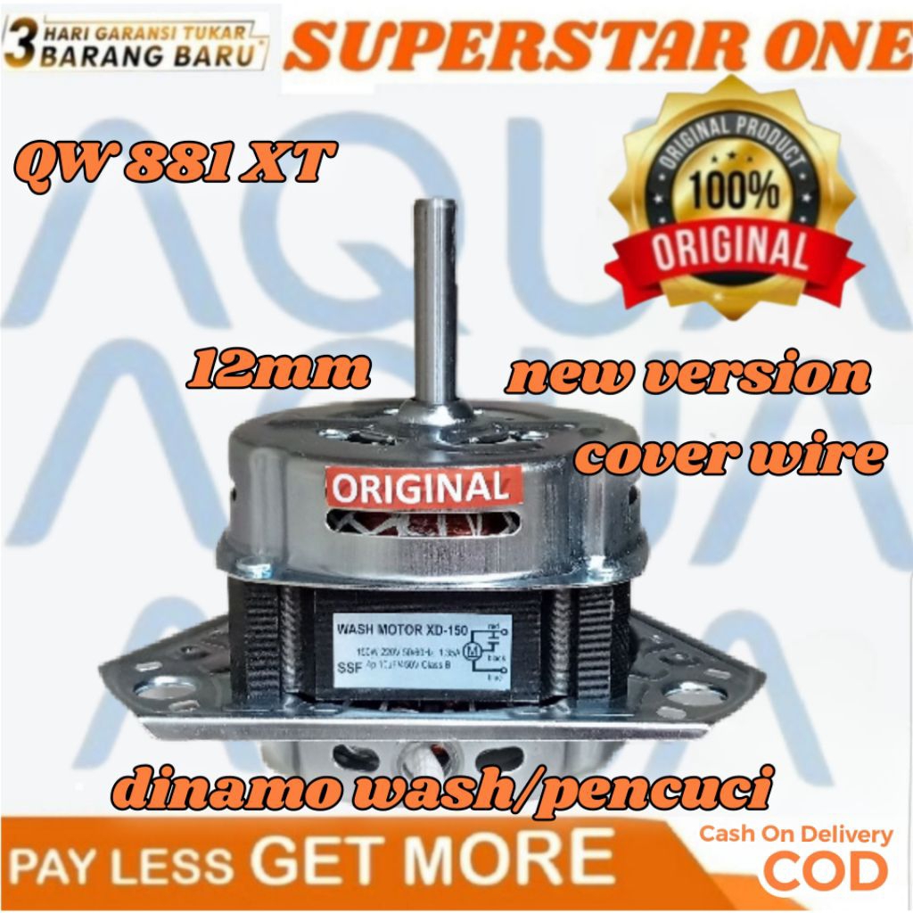 Dinamo/motor wash/pencuci/penggilas mesin cuci aqua QW 881 XT/QW881XT/QW-881XT