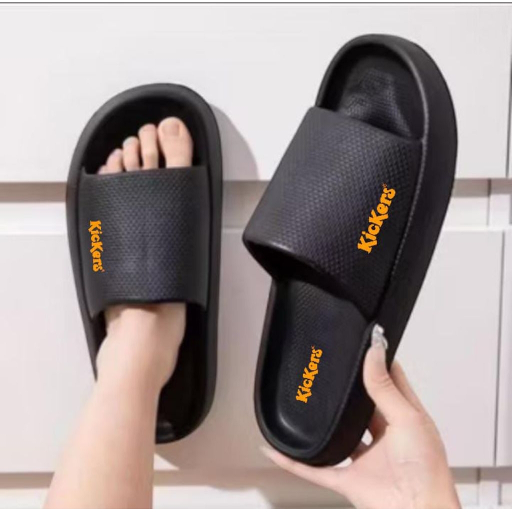 sandal Slide pria sandal Slop Karet Eva Premium empuk tebal tahan air