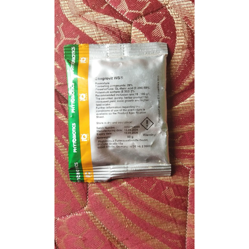 SANGROVIT ws phytobiotics broiler ayam petelur babi kalkun dan anak sapi