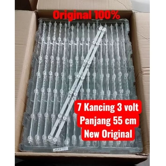BL - BEKLITE - BACKLIGHT TV PANASONIC 32INC - 7 KANCING 3 VOLT PANJANG 55CM NEW ORIGINAL