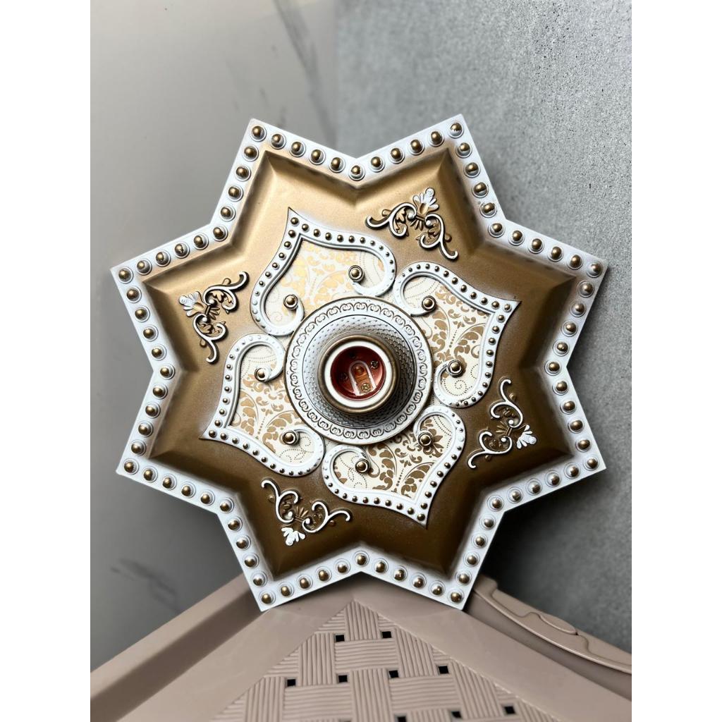 Fitting Ornamen Lampu Plafon Artistik PVC 30CMX30CM - Fitting Lampu Plafon/bahan plastik.bintang fit
