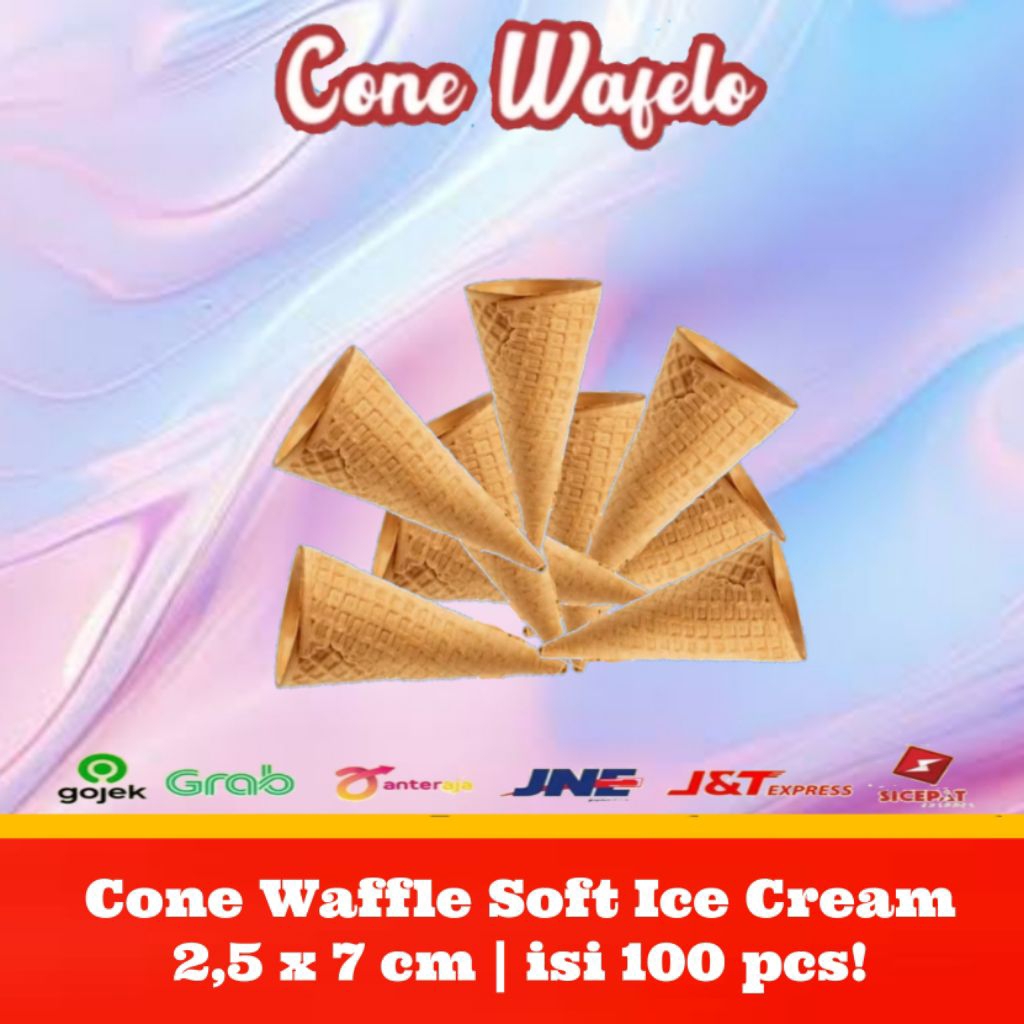 

Large Cone Waffle isi 10 pack / 100 pcs Cone Ice Cream Besar Renyah Manis Dessert Cafe Hotel Restoran Dan Kedai Ice Cream