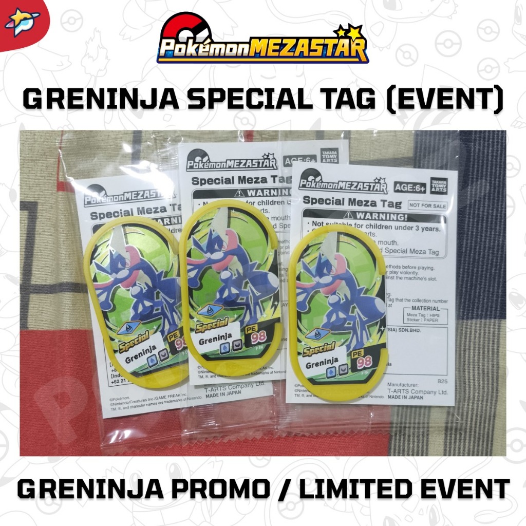Greninja Special Tag Pokemon Mezastar Event - Greninja Promo Z-Move - Greninja Kuning - Limited Meza