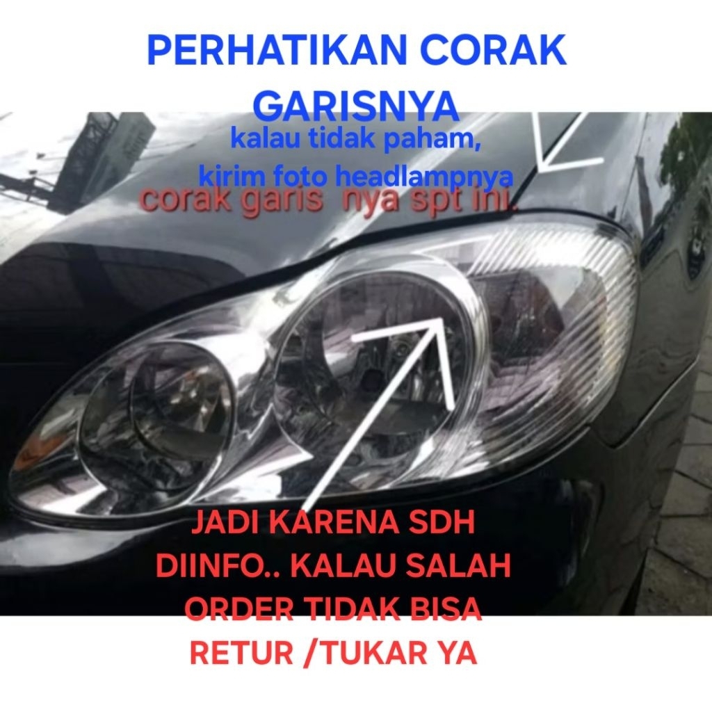ALTIS COROLLA ALTIS GEN 1 2001 2002 2003 2004 HEADLAMP HEAD LAMP LAMPU BESAR
