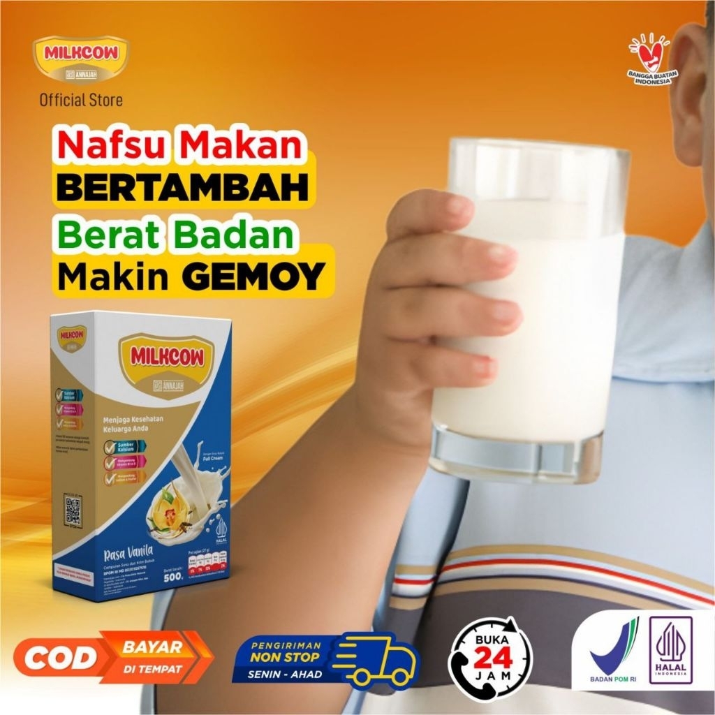 

MILKCOW SUSU SAPI BUBUK PENGGEMUK BADAN ANAK-DEWASA||ISI 500 GR