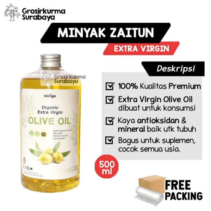 

Minyak Zaitun Premium 500ml EVOO Untuk Konsumsi Diminum Asli Organik Natural Borges Bertolli Rafael
