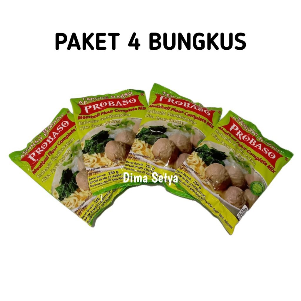 

PROBASO tepung bakso adonan komplit 250 gram ( 4pcs )