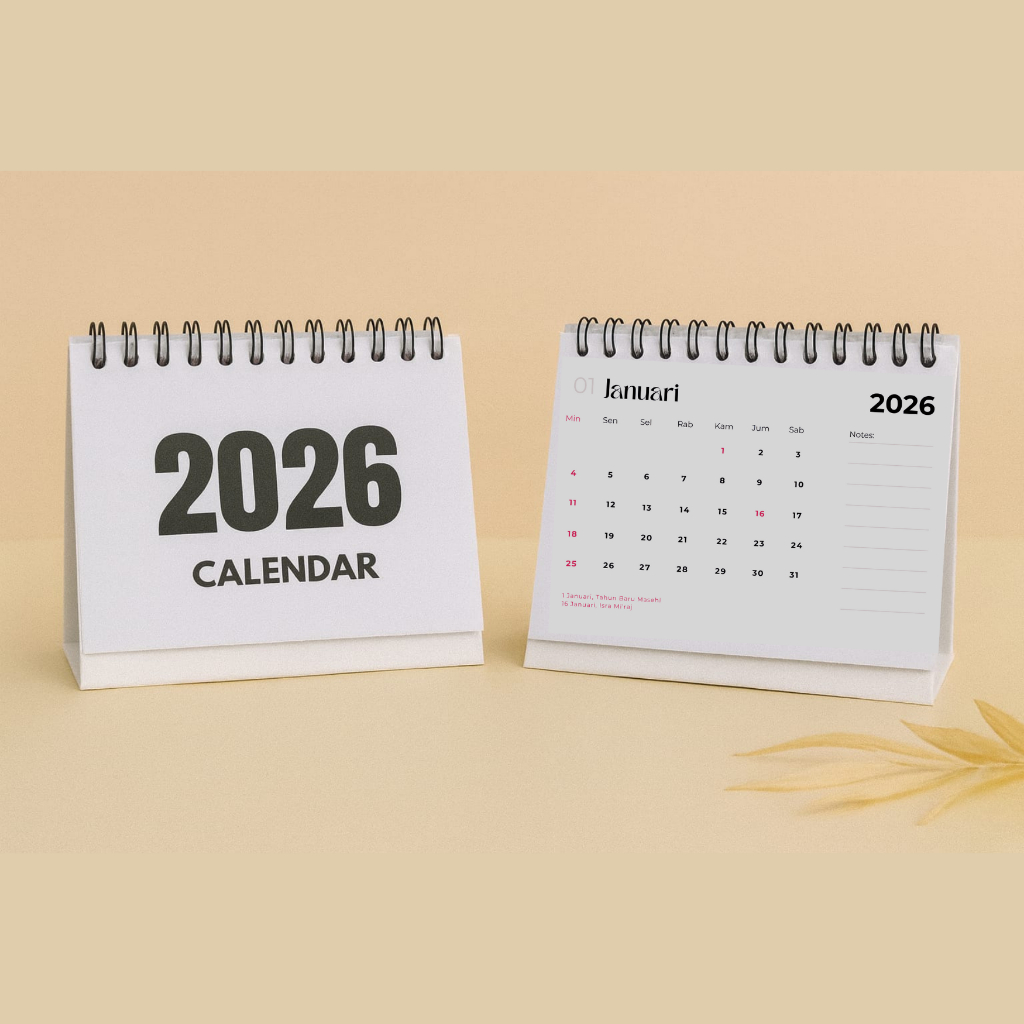 

Kalender Meja 2026 A6 Landscape Tanggal Merah Lengkap Hadiah Murah
