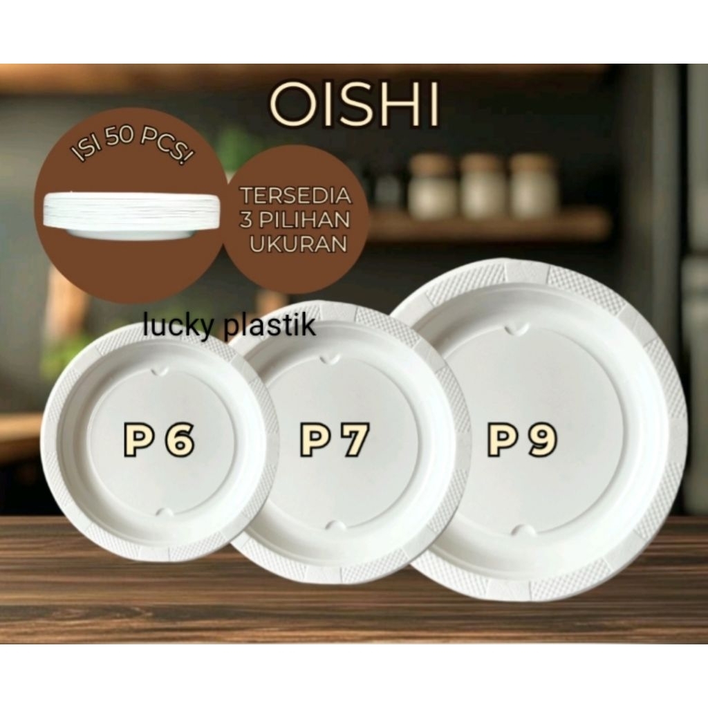 piring plastik prasmanan kecil sedang besar