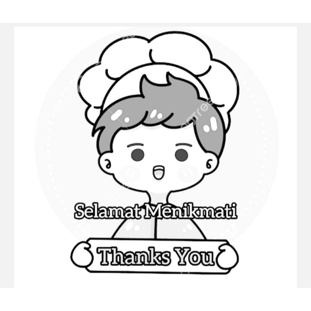 

( 50 Pcs ) Stiker Label Tulisan Selamat Menikmati Di Kotak Nasi Bungkus✓ Belum Termasuk Cuting