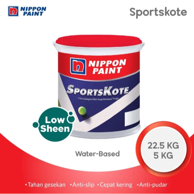 CAT LAPANGAN SPORTSKOTE 5KG TENIS BULU TANGKIS PASIR GENTENG SPANDEK SENG JALAN LANTAI ASBES BETON