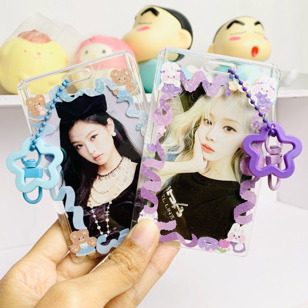 

Card holder akrilik deco sticker free foto unoff idol KPOP + gantungan kunci cahol