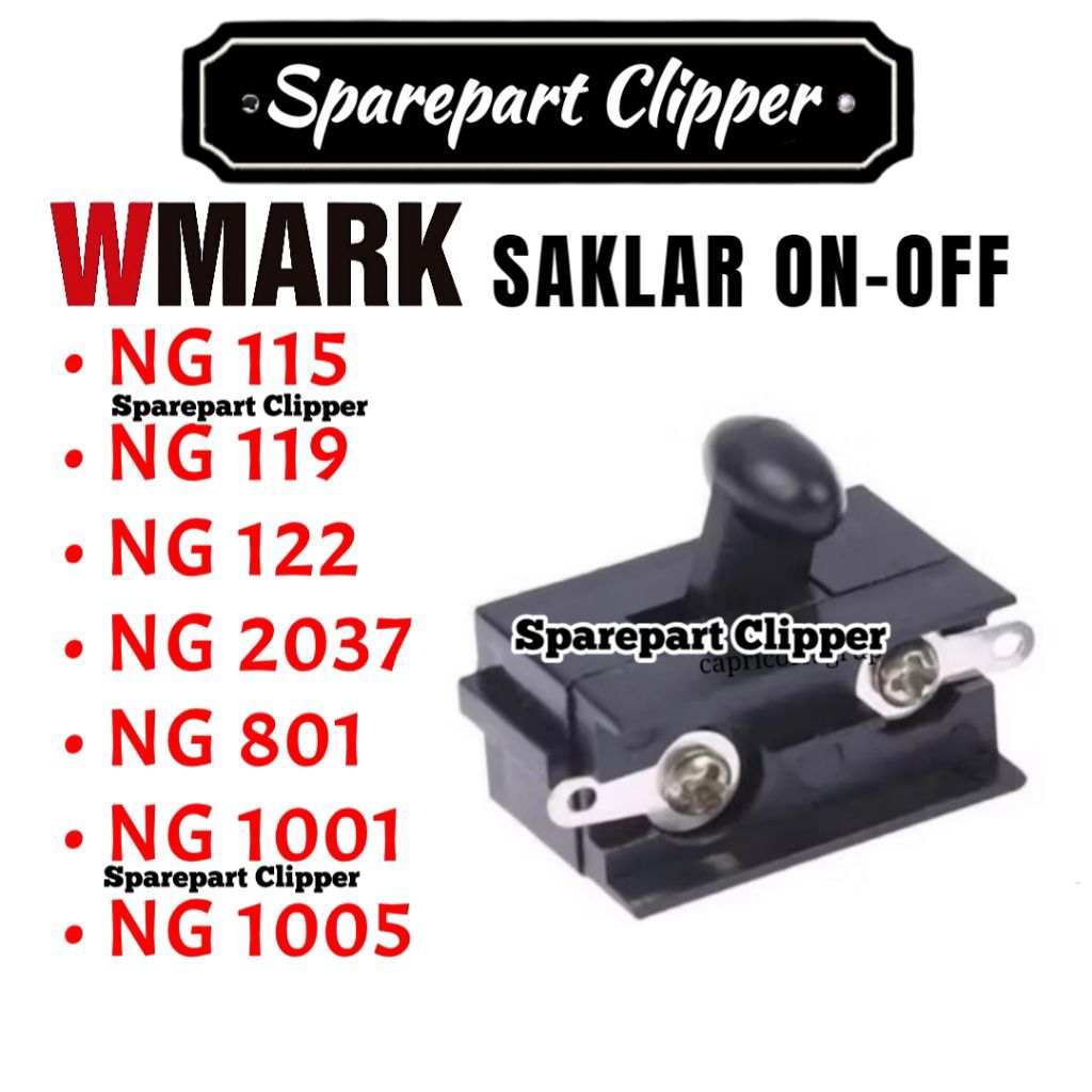 Saklar Clipper Wmark 115 122 2037 Switch On Off Mesin Cukur #Saklarhitam