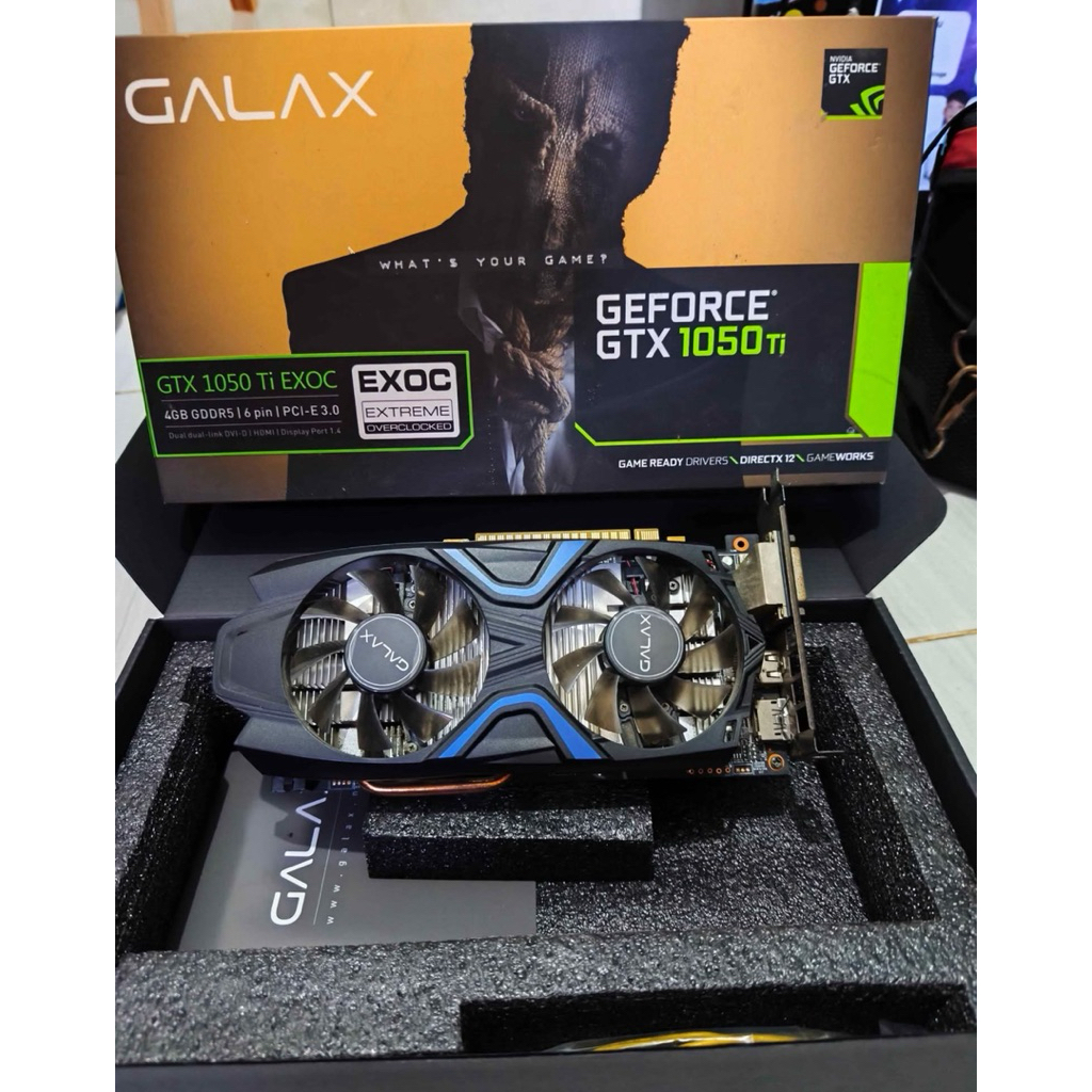 GALAX GTX 1050TI DDR5 4GB FULLSET SEGEL LIKE NEW