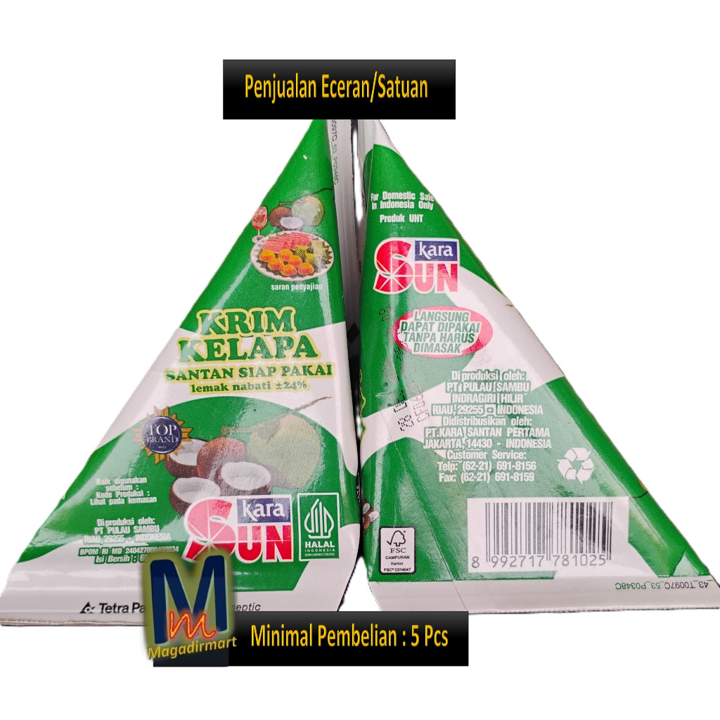 

Sun Kara Santan Kelapa Instan 65 ml / Santan Kara 65ml Eceran