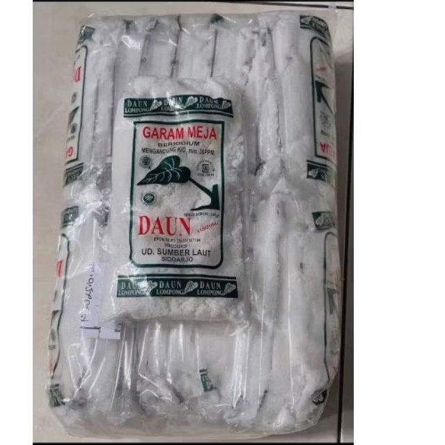 

Garam Halus Meja Beryodium Cap Daun Lompong 100gr (1 BALL ISI 20 PCS)-Murah Dan Berkualitas