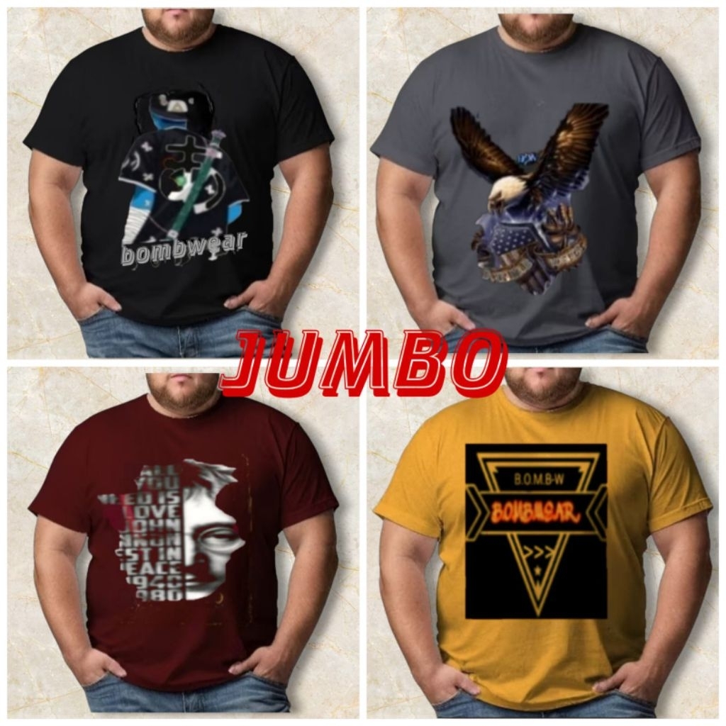 Kaos pria jumbo kaos big size