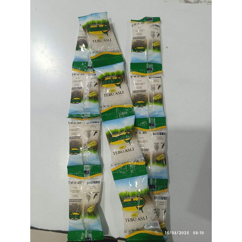 

Gula Pasir kecil Famindo isi 12 sachet (12 sct x 25 gr)