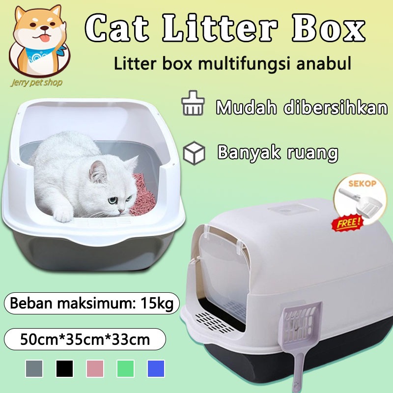 Litter box kucing tempat pup kucing litter box kucing jumbo litter box kucing semi otomatis