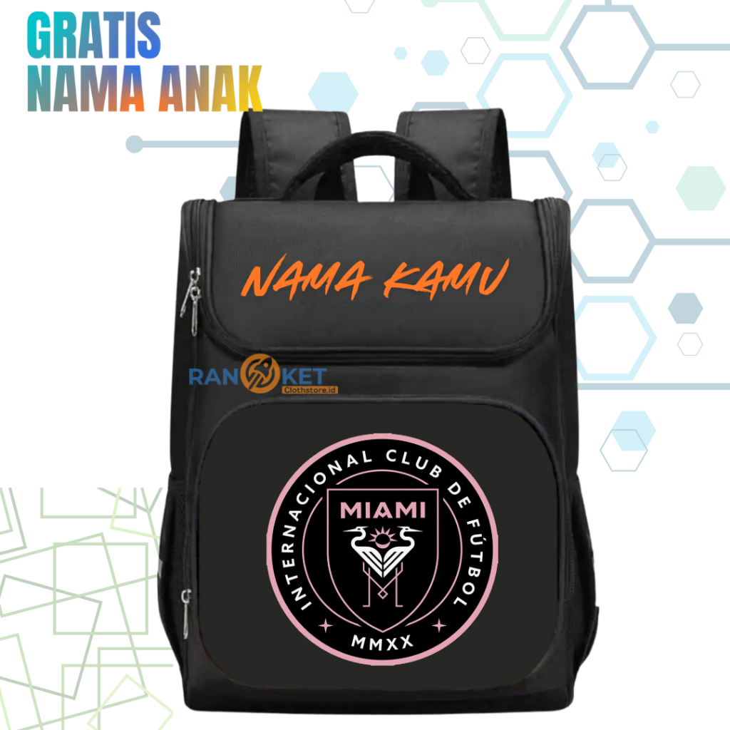 Messi I Tas Ransel Sekolah Anak TK/SD Inter Miami I Tas Sekolah Anak SD/TK Inter Miami [Free Nama]