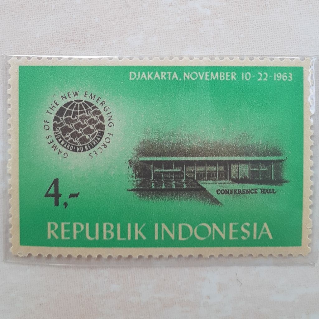 

(ID2) Perangko Indonesia Ganefo (Rp 4) Tahun 1963