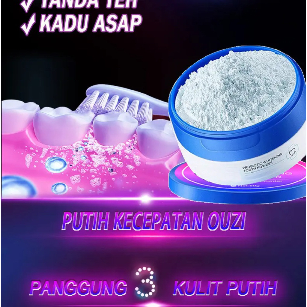 OUZI - BPOM hapus gigi kuning pergi  pasta gigi bubuk gigi hitam plak gigi karang gigi nafas segar g