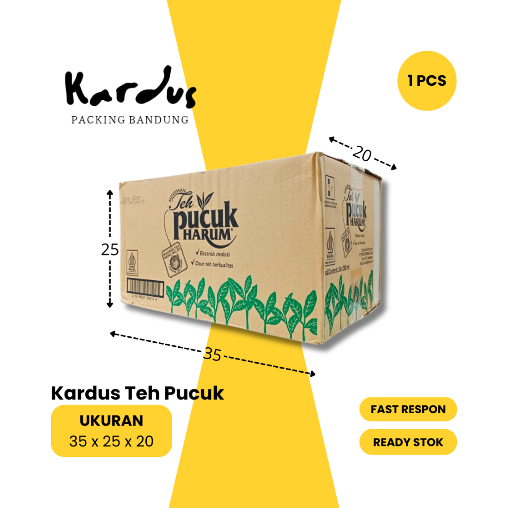 

Kardus Teh Pucuk | Ukuran 35 x 25 x 20 | Kardus Packing Bandung - 1 Pcs