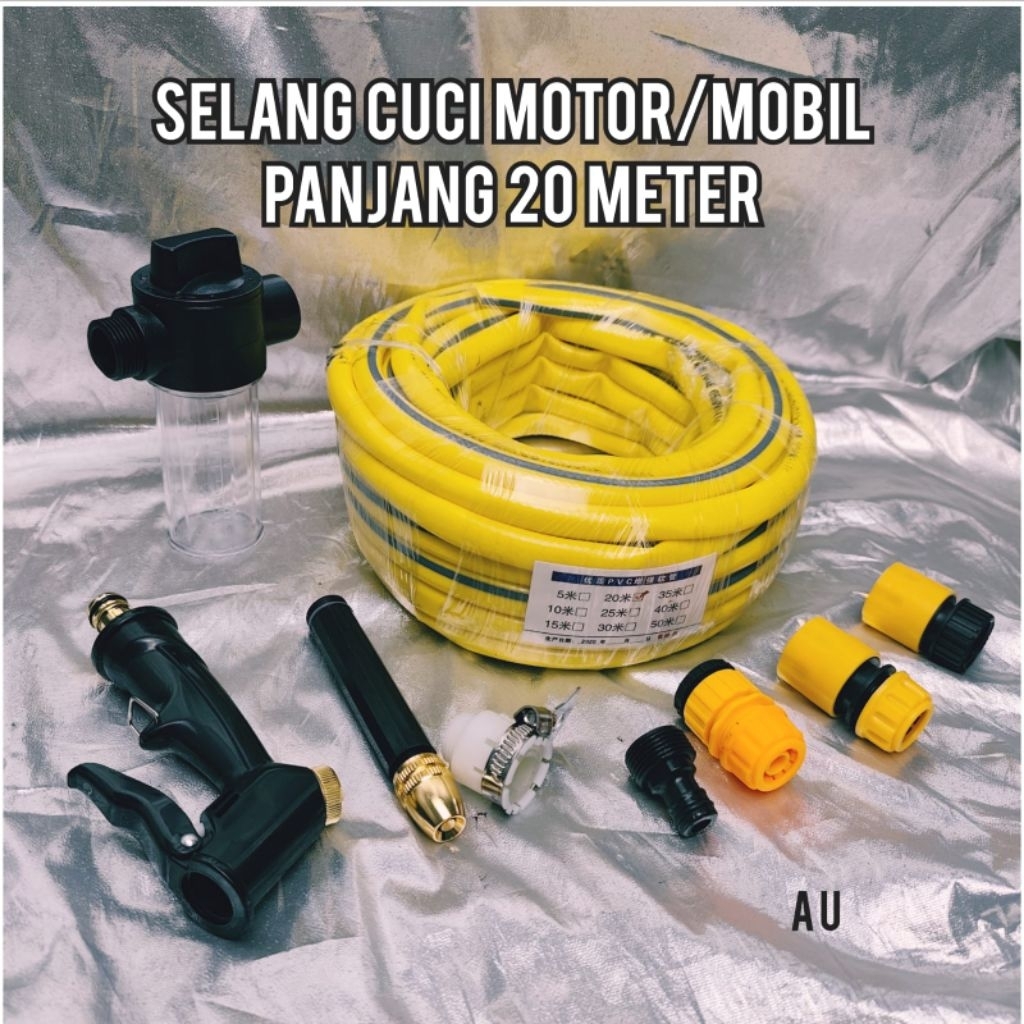 SELANG PVC SELANG CUCI MOTOR/MOBIL PANJANG 20 METER