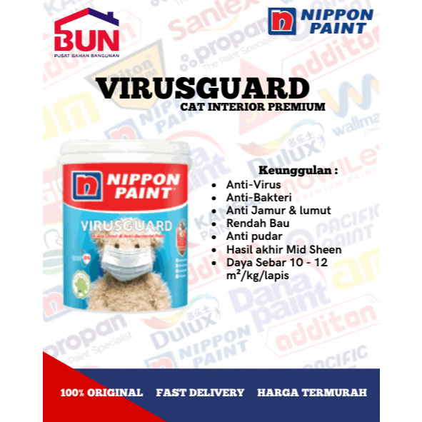 CHAMELEON BGG 1798T 5 LITER / SAGE GREEN CAT TEMBOK EKSTERIOR NIPPON PAINT / VIRUSGUARD GALON