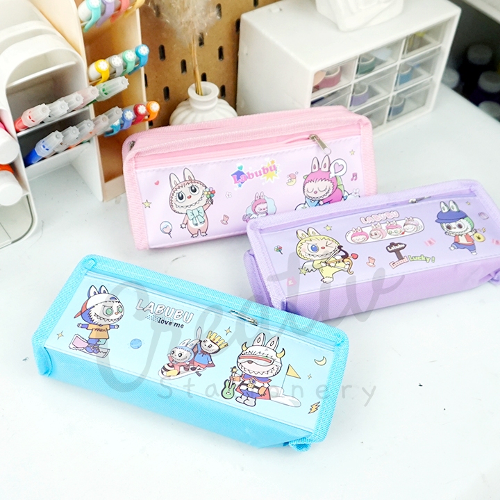 

Pencil Zipper Bag 5127 Tempat Pensil Motif Karakter Sleting Labubu
