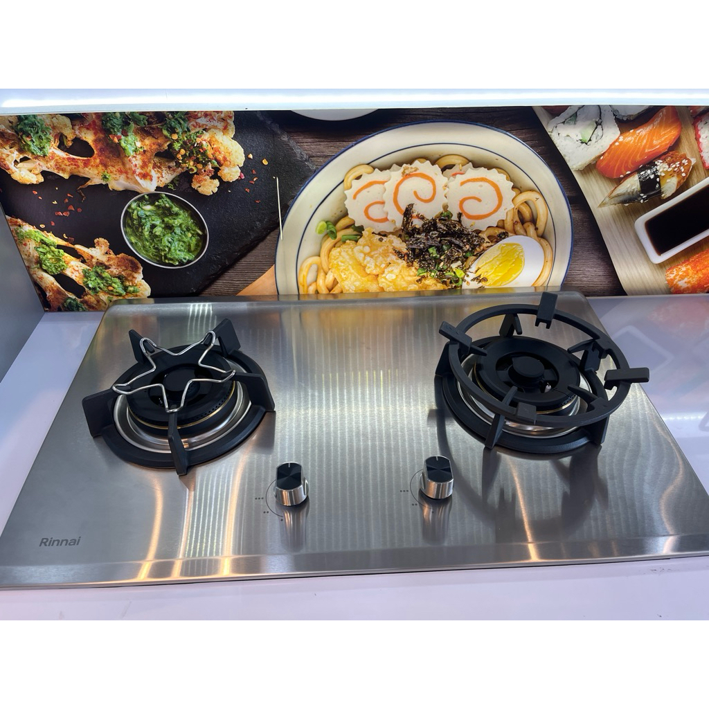 kompor tanam rinnai 72s stainless RB 72 s kompor tanam 2 tungku