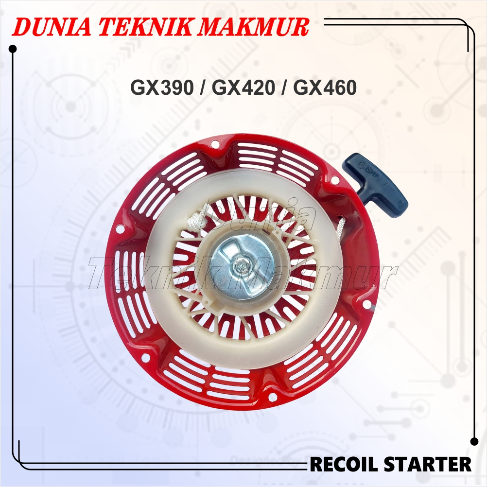 GX340 GX390 GX420 GX460 Recoil Starter Tarikan Kap Engkol Merah / Recoil Gx 460