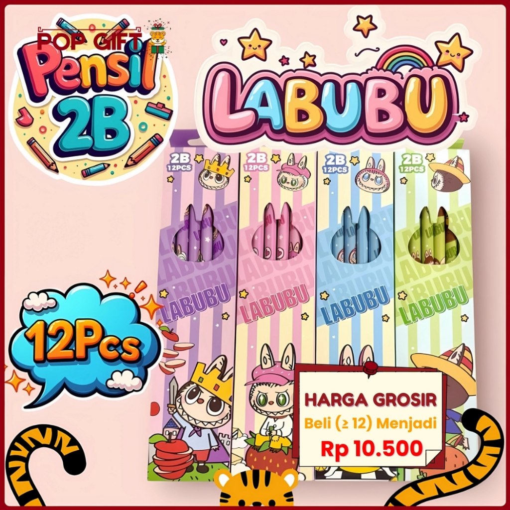 

PG 1 Set 10pcs Pensil Penghapus 2in1 Raut Box Motif Cartoon Lucu Alat Tulis Set Alat Tullis ATK AT40