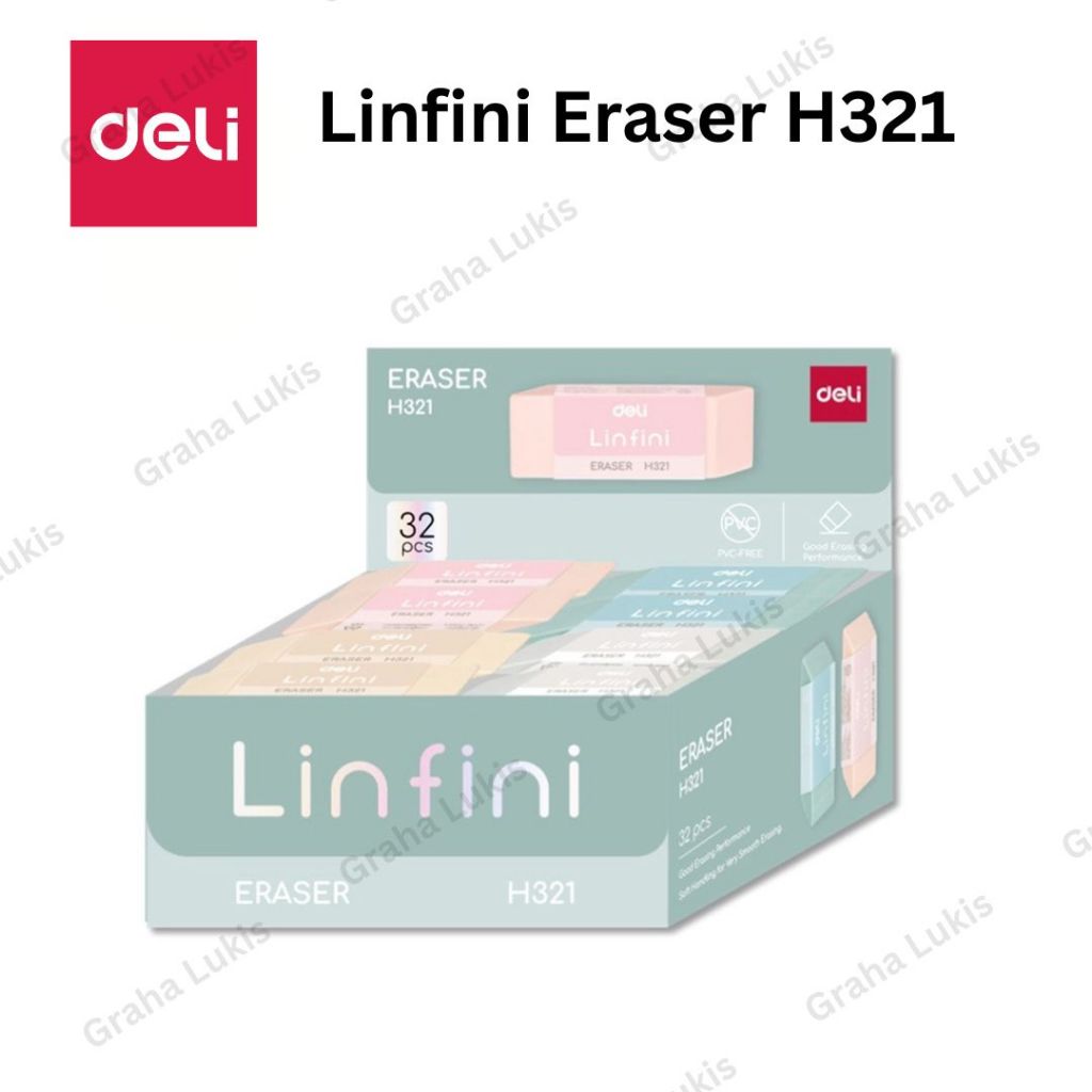 

Deli Eraser Linfini Pastel Colour H321-Penghapus Warna Pastel