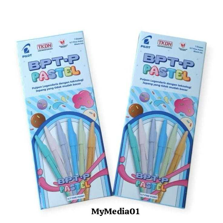 

1 PACK (12 PCS) PULPEN PILOT BALLPOINT BPT-P PASTEL 0.7MM TERMURAH