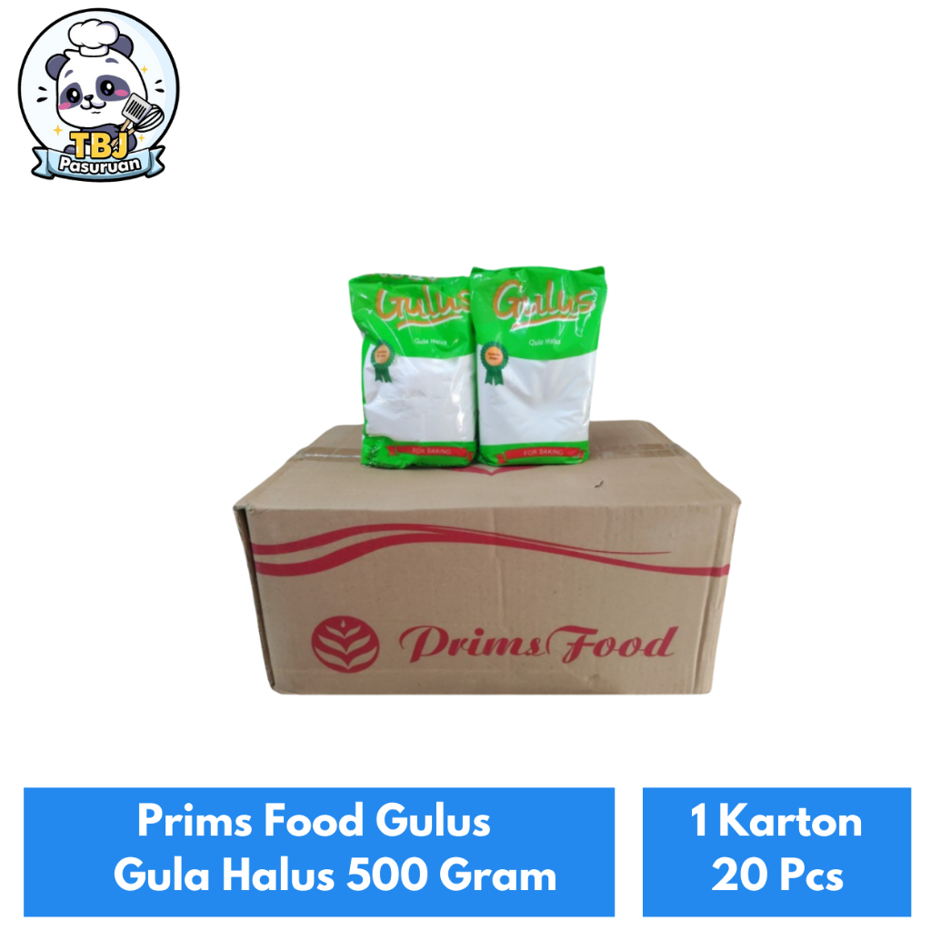 

Prims Food Gulus Gula Halus 500 Gram Kemasan 1 Karton Isi 20 Pcs