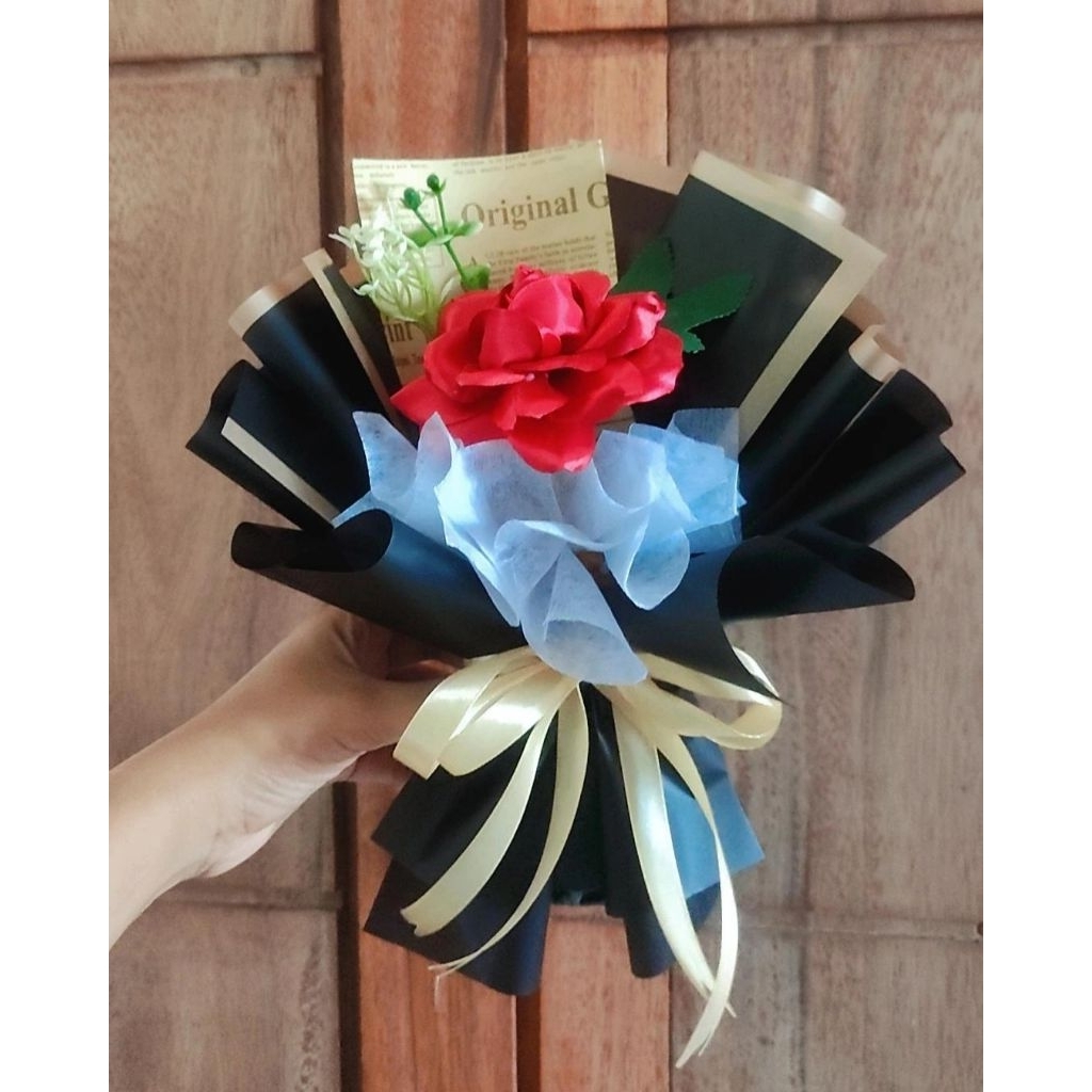 buket bunga mawar 1 tangkai//buket mawar //buket mawar mini