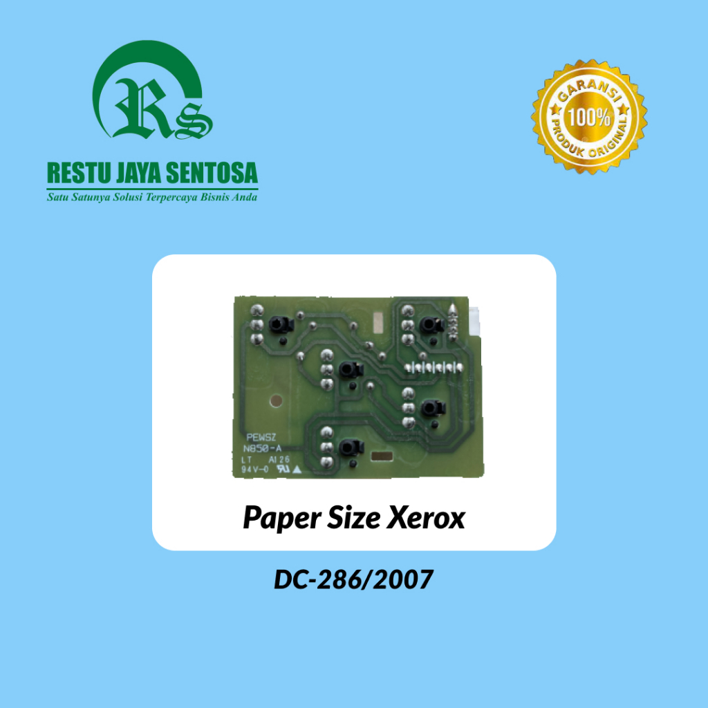 Sparepart Mesin Fotocopy Paper Size Xerox 286/2007