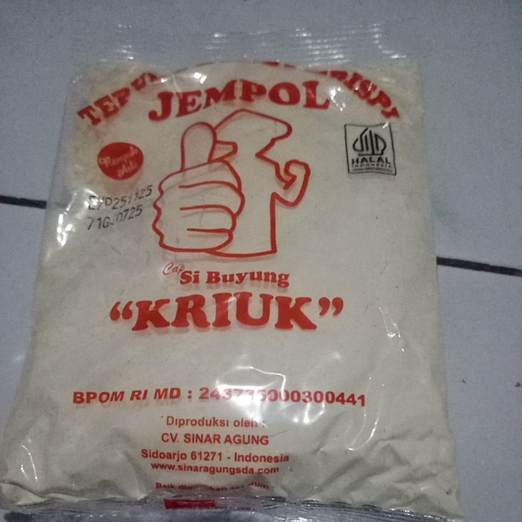 

Tepung krispy jempol cap sibuyung
