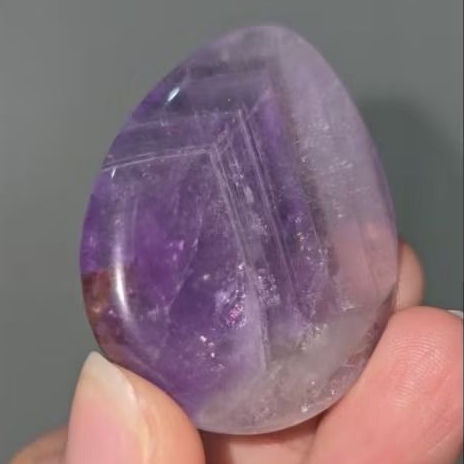 Dream amethyst teardrop worry stone batu koleksi natural