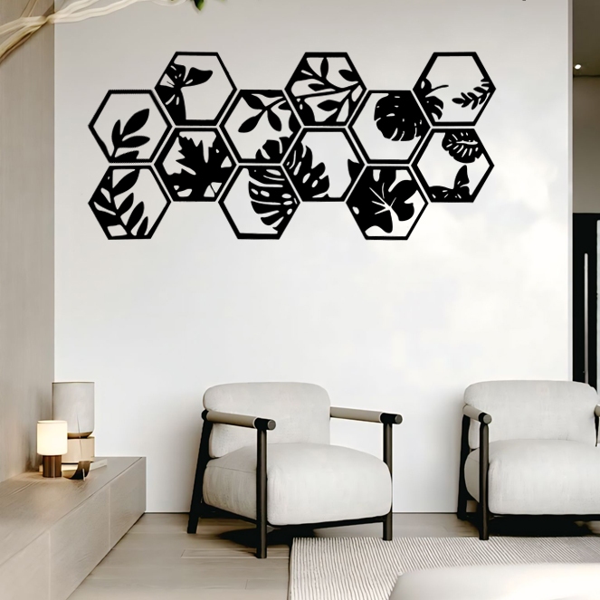 Ornamen dinding ukiran kayu aesthetic