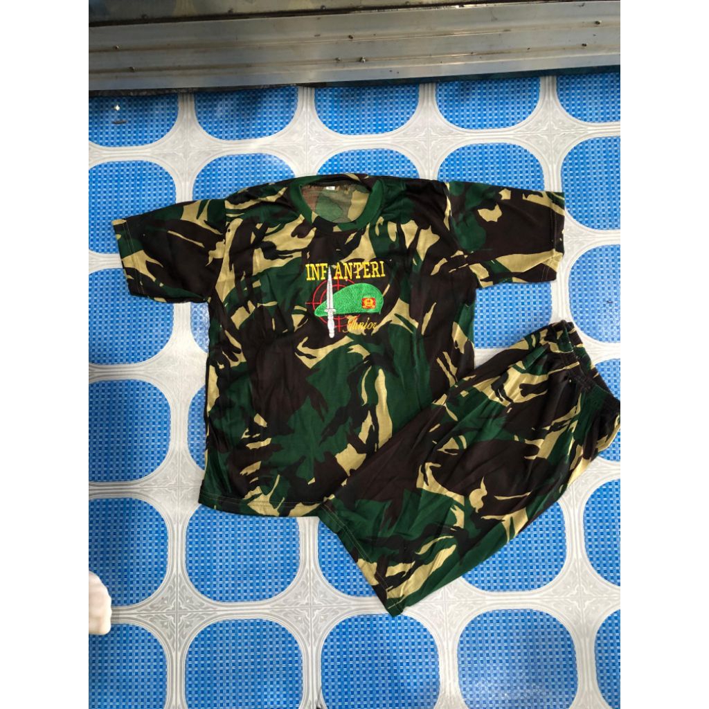 SETELAN KAOS PENDEK ANAK TNI AD SETELAN KAOS PENDEK ANAK LEBANON SETELAN KAOS PENDEK ANAK INFATERI