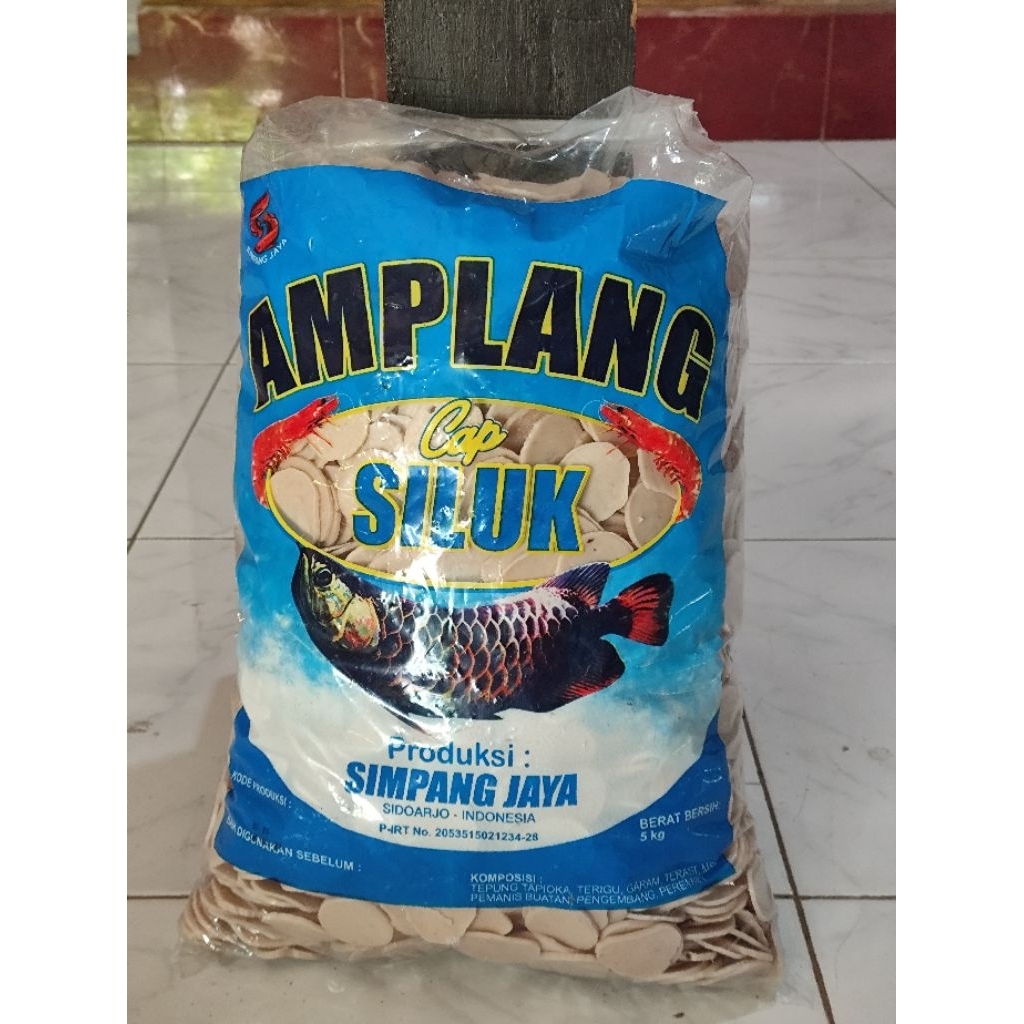 

Krupuk mentah Krupuk Amplang Siluk Berat 5000gr / 5kg