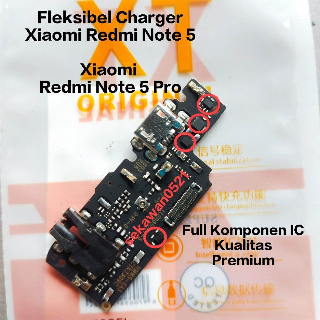 Fleksibel Charger Xiaomi Redmi Note 5 / Xiaomi Redmi Note 5 Pro / Full Ic
