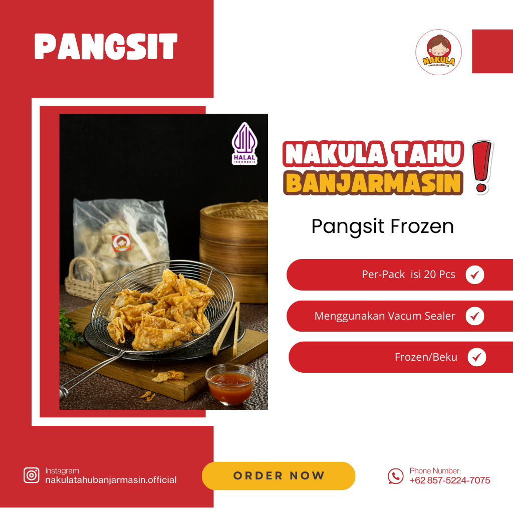 

PANGSIT FROZEN (20Pcs) | Nakula Tahu Banjarmasin